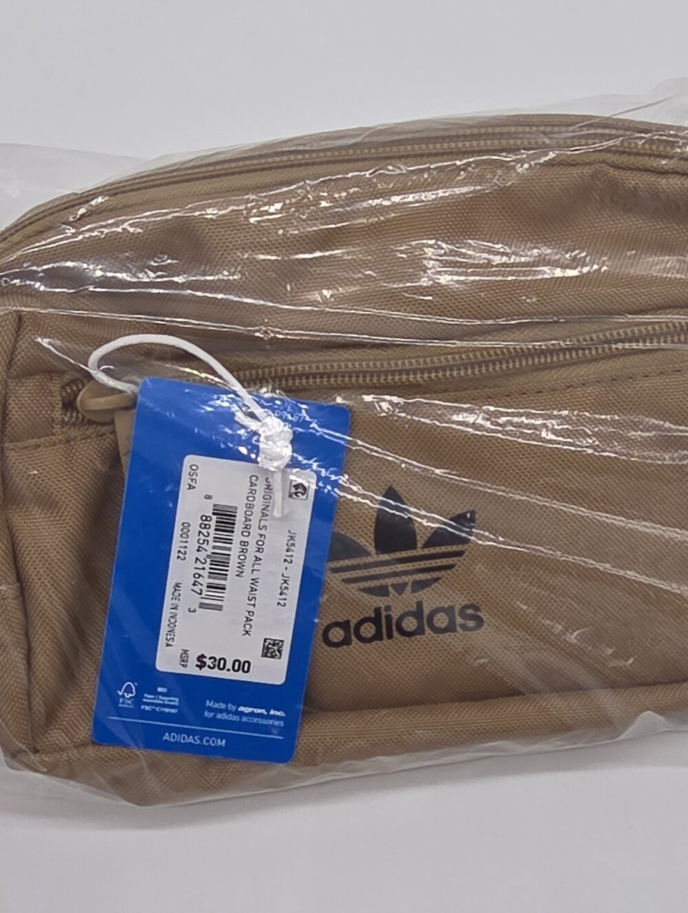 NWT adidas Brown Waist Pack with Trefoil Logo